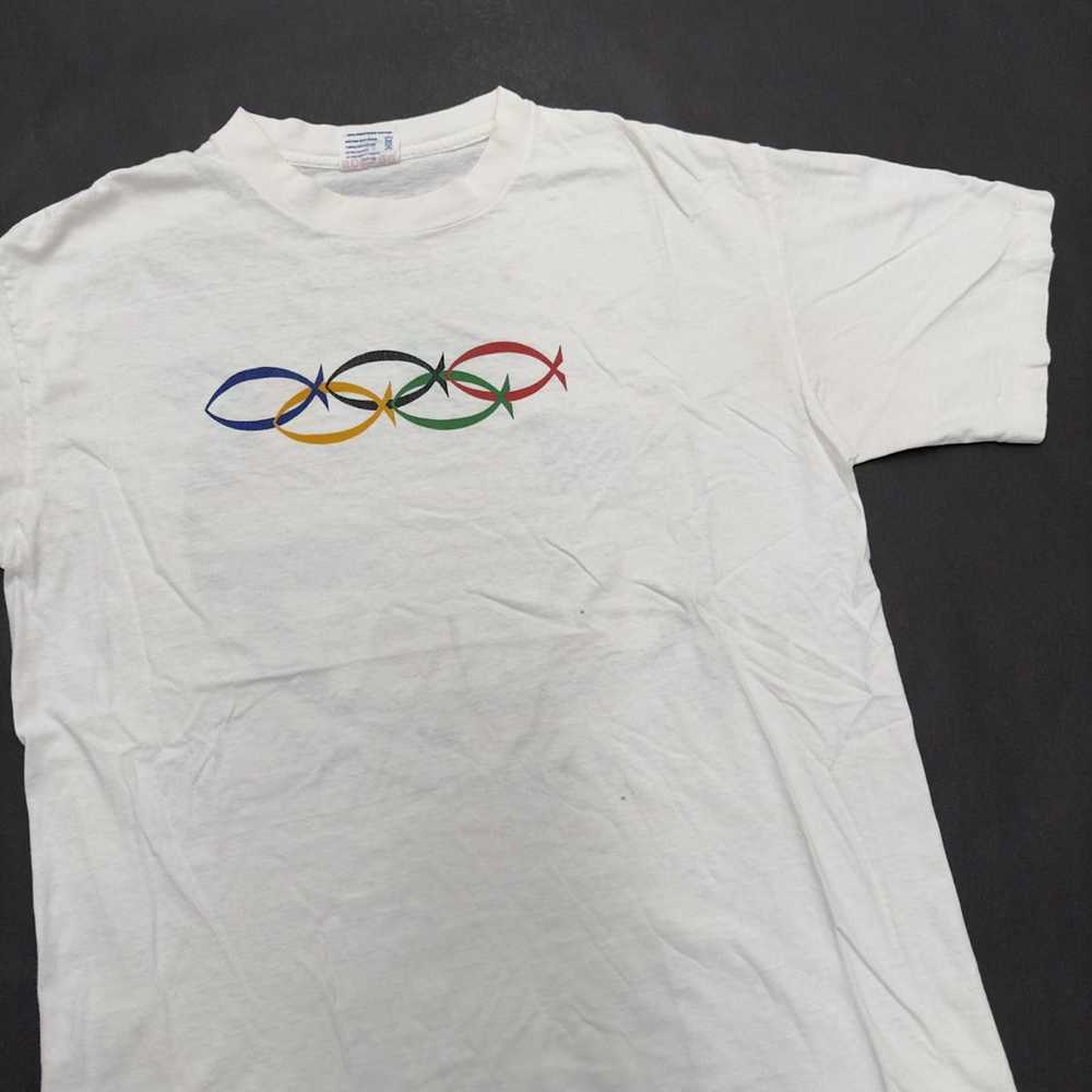 Tee Jays × Usa Olympics × Vintage Vintage Jesus t… - image 3