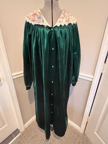 Aria Vintage Aria Robe/Housecoat Large Emerald Gre