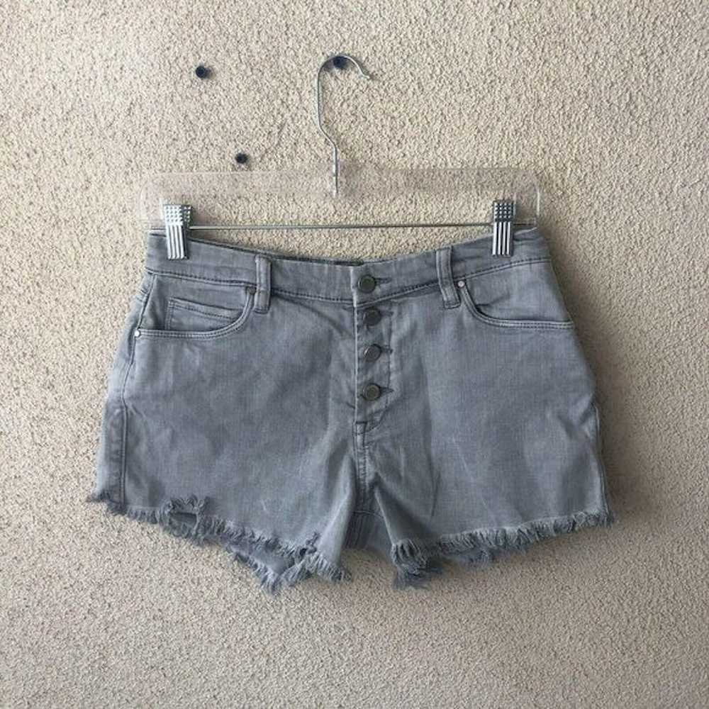 Blank Nyc Blank NYC Womens Shorts Gray Frayed Den… - image 2