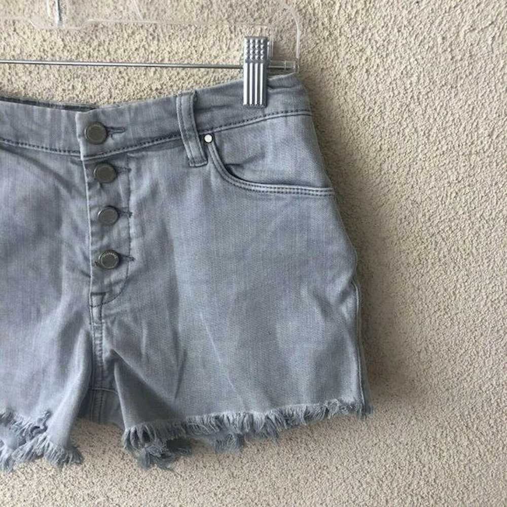 Blank Nyc Blank NYC Womens Shorts Gray Frayed Den… - image 3