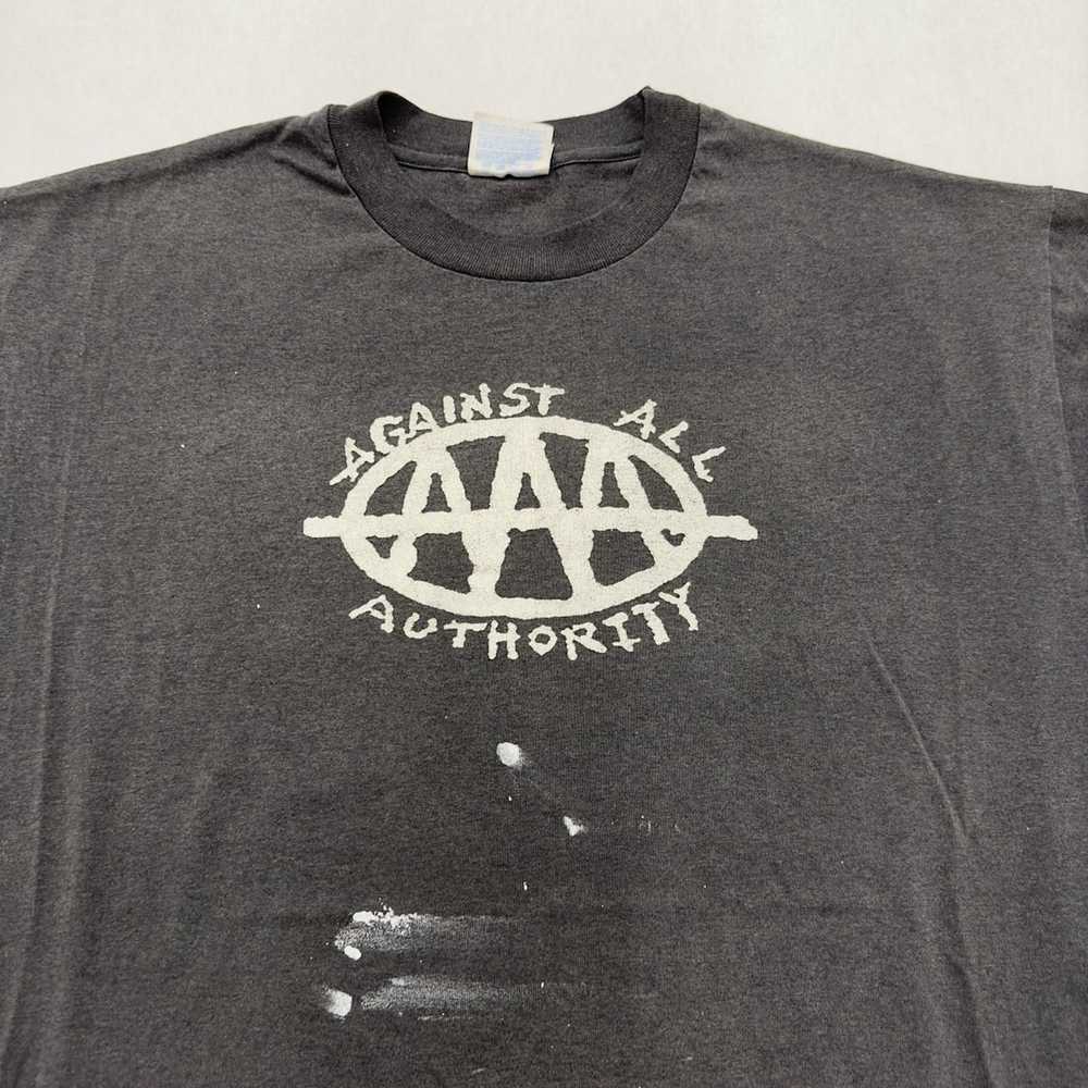 Band Tees × Hanes × Vintage Vintage Against All A… - image 4