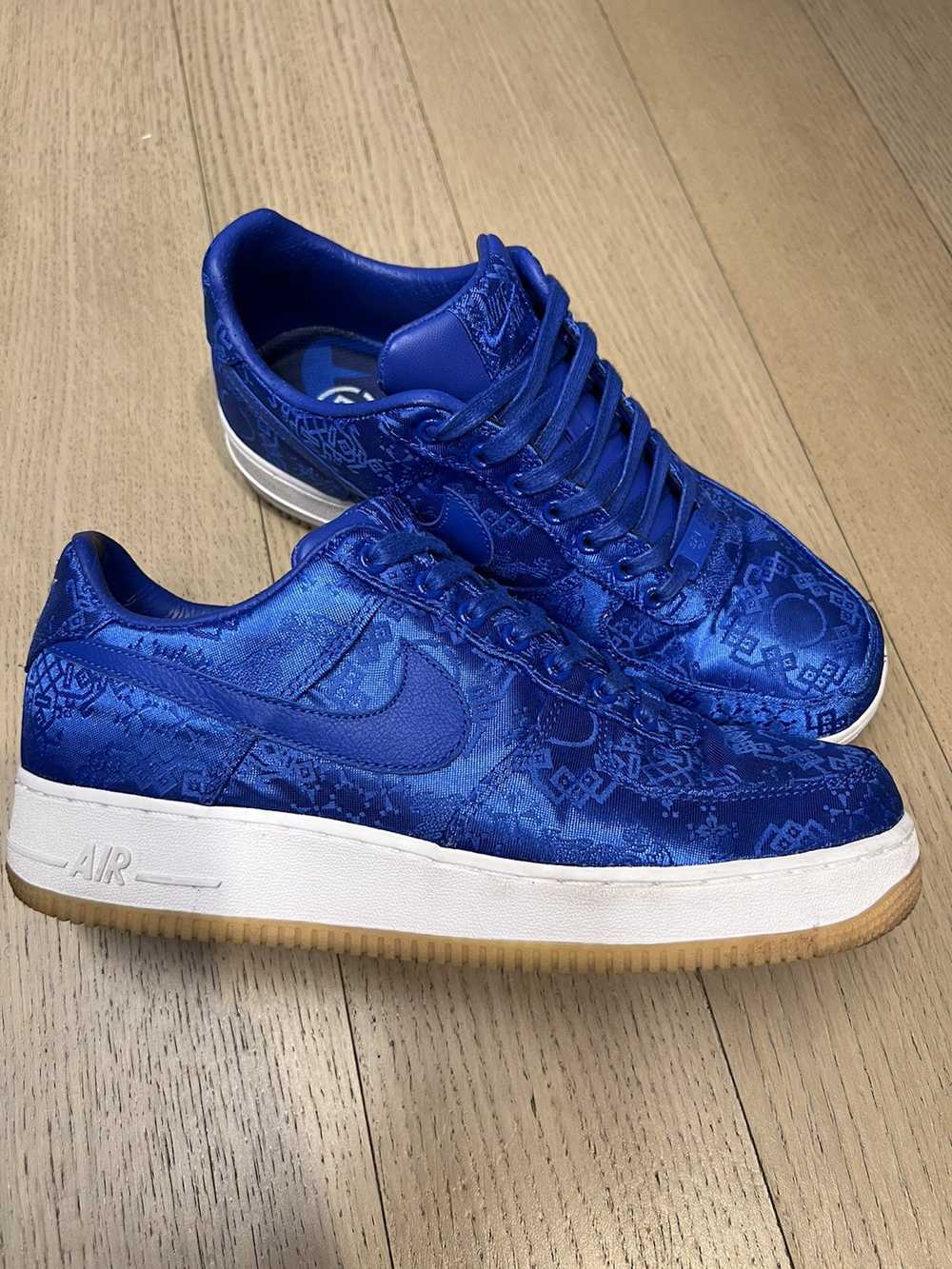 Clot × Nike Nike Air Force 1 Clot Blue silk Sz 9 - image 2