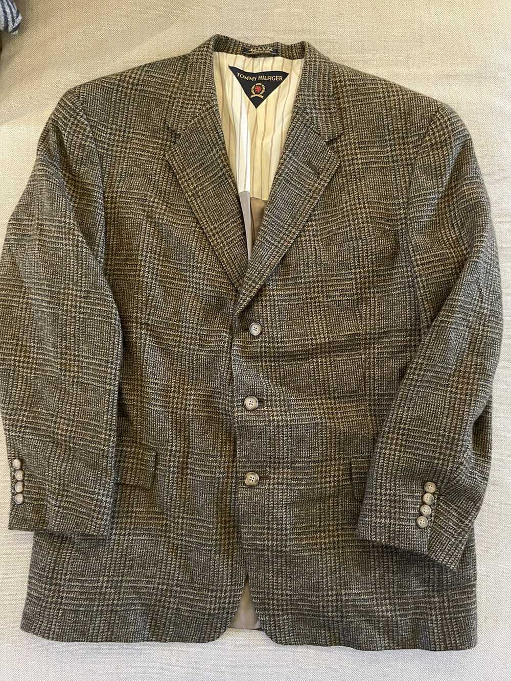 Tommy Hilfiger × Vintage Vintage Check Tweed Jack… - image 1