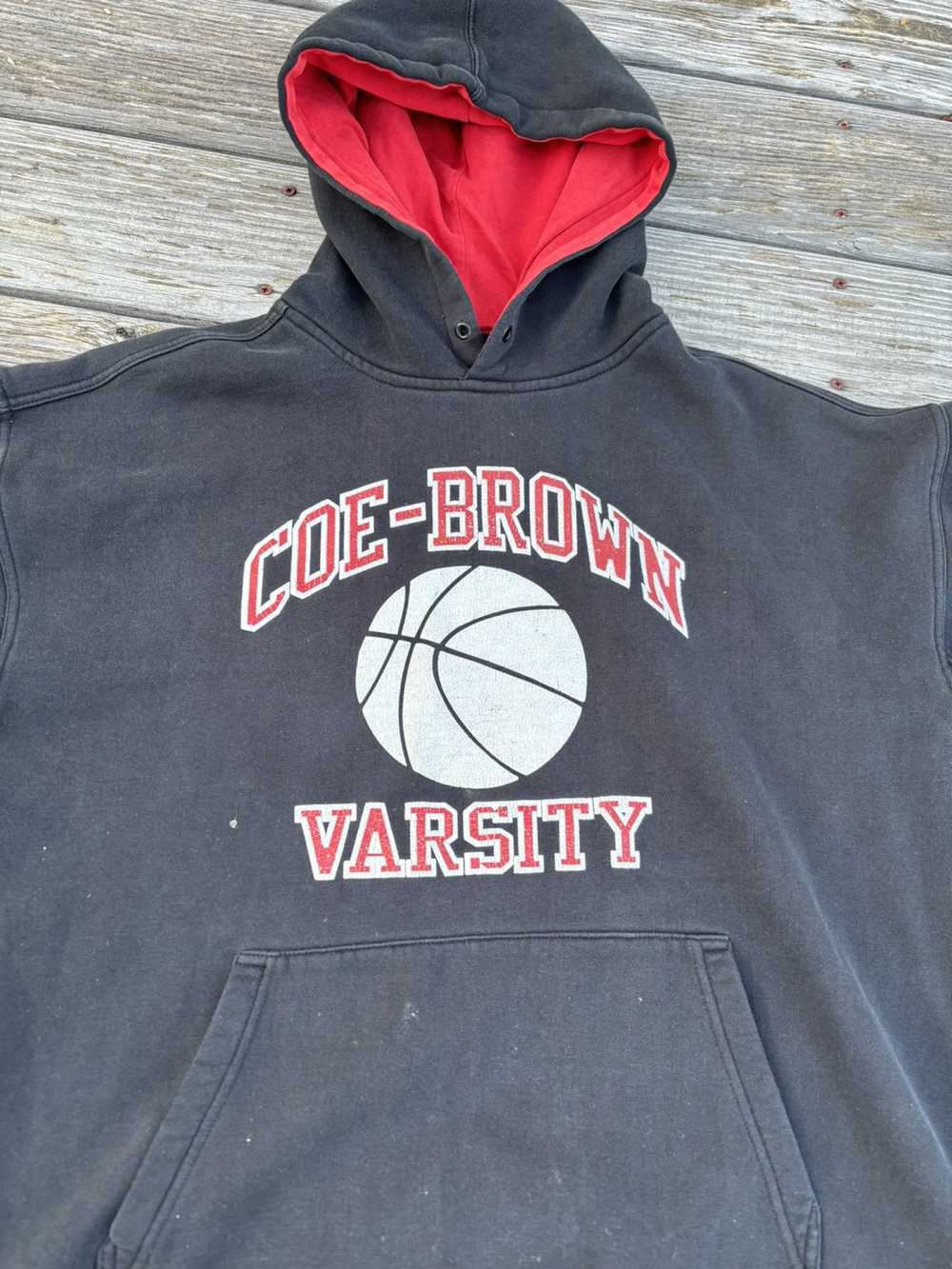 American College × Vintage Coe brown varsity hood… - image 2