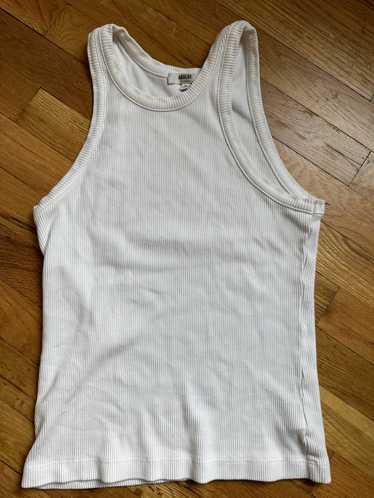 Agolde Agolde Ribbed White Tank Top