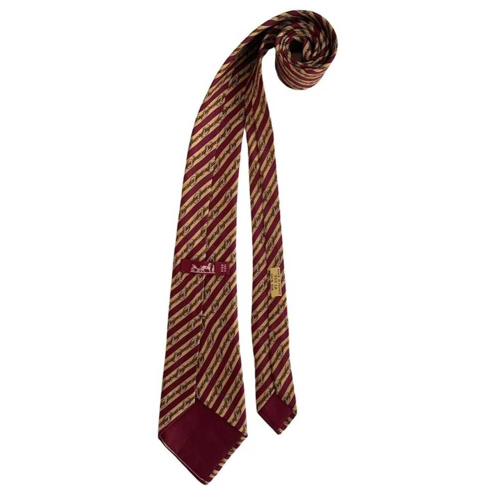 Hermes HERMÈS Striped Equestrian Tie Silk 57”/3".… - image 2