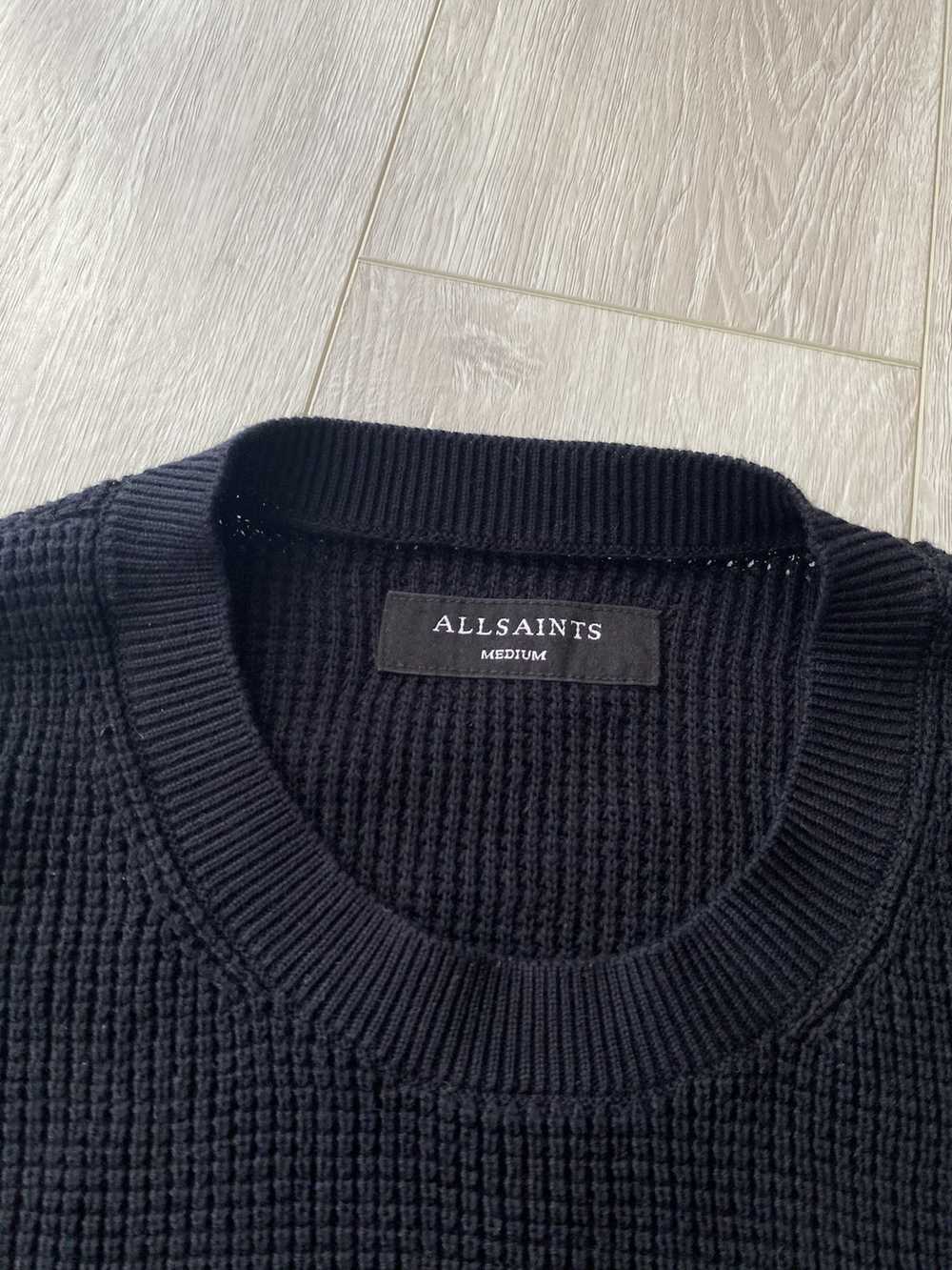 Allsaints ALLSAINTS Waffle Knit Black Sweatshirt - image 4