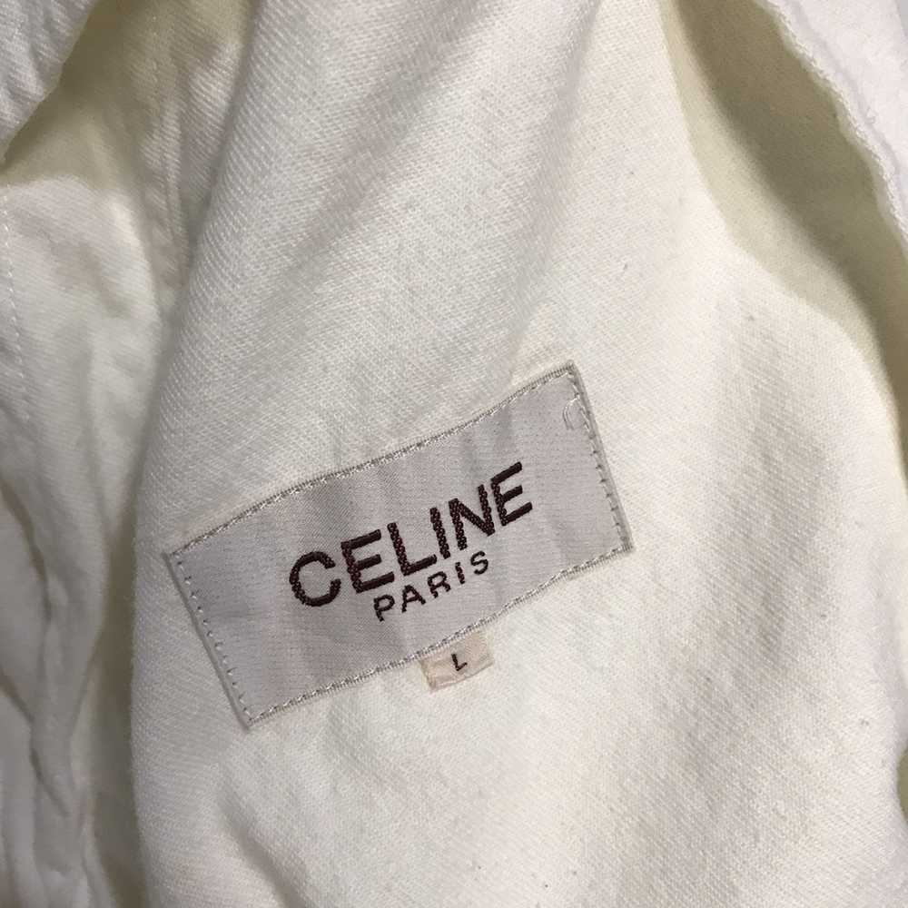 Celine celine paris double collar vintage cotton … - image 4