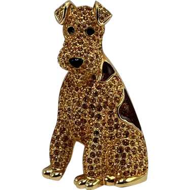 Retired Terrier Dog Pin from the 1999 Swarovski T… - image 1