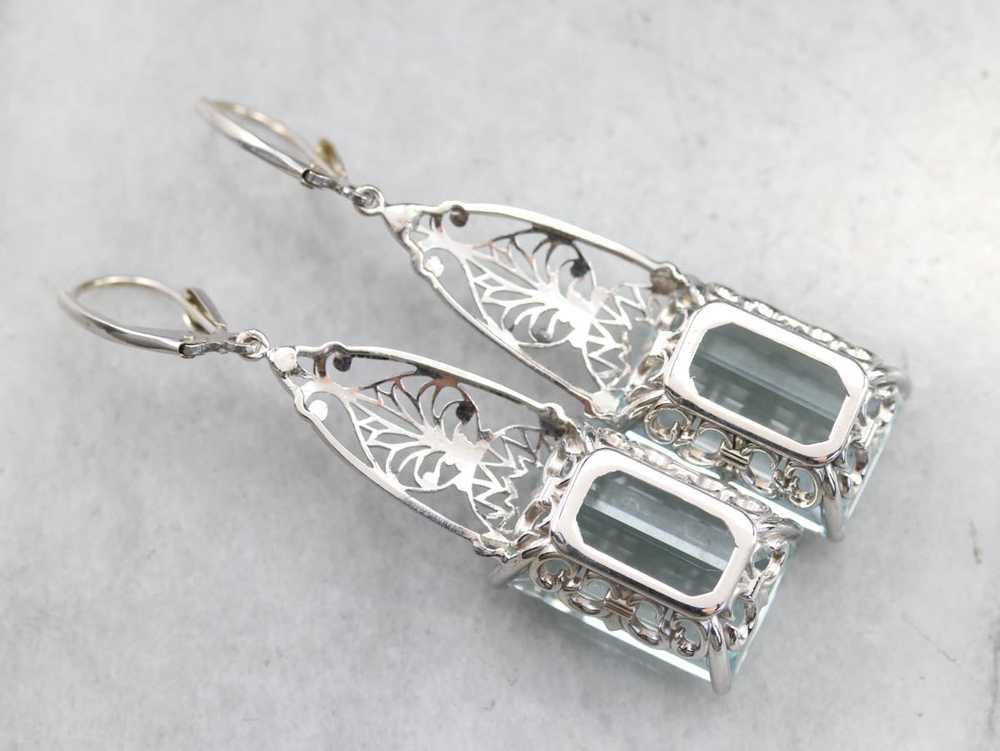 Gorgeous Aquamarine Drop Earrings - image 5