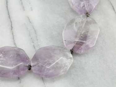 Chunky Amethyst Beaded Necklace - image 1