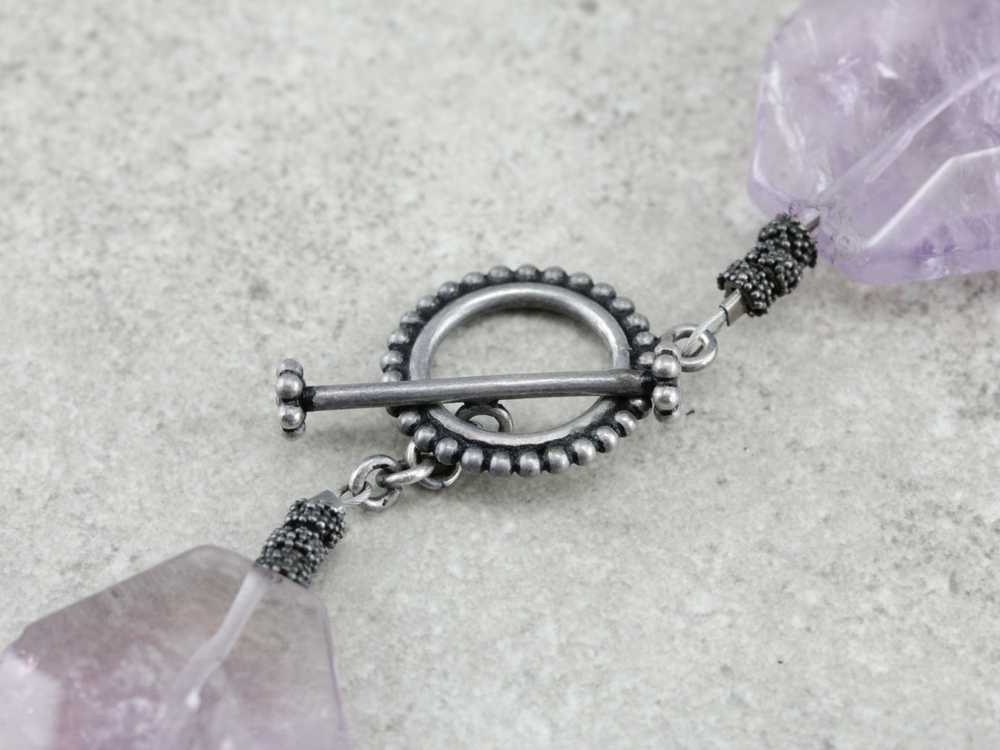 Chunky Amethyst Beaded Necklace - image 3