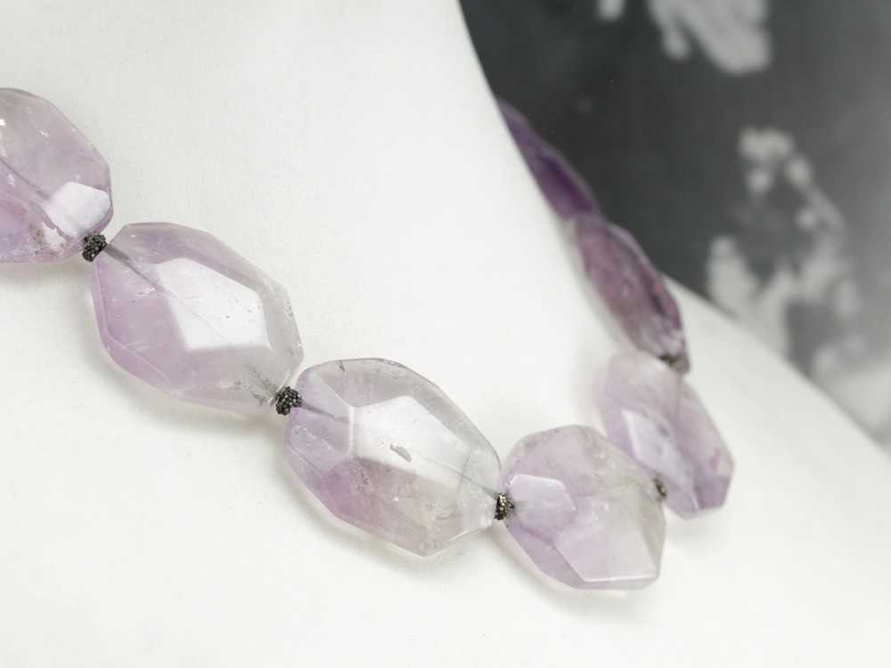 Chunky Amethyst Beaded Necklace - image 4
