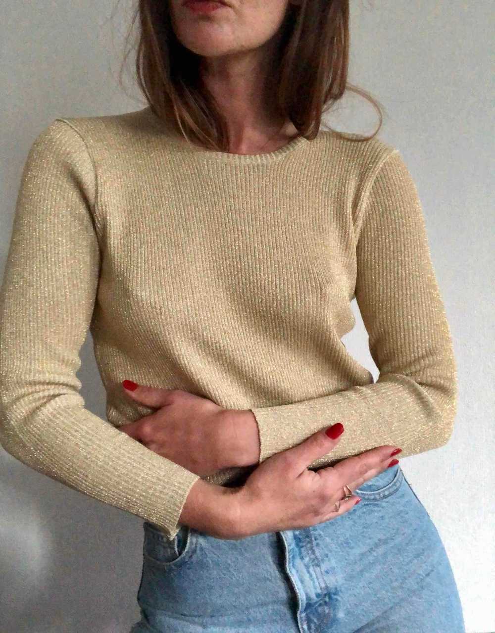 Fine ribbed sweater - Fine ribbed sweater with lo… - image 6
