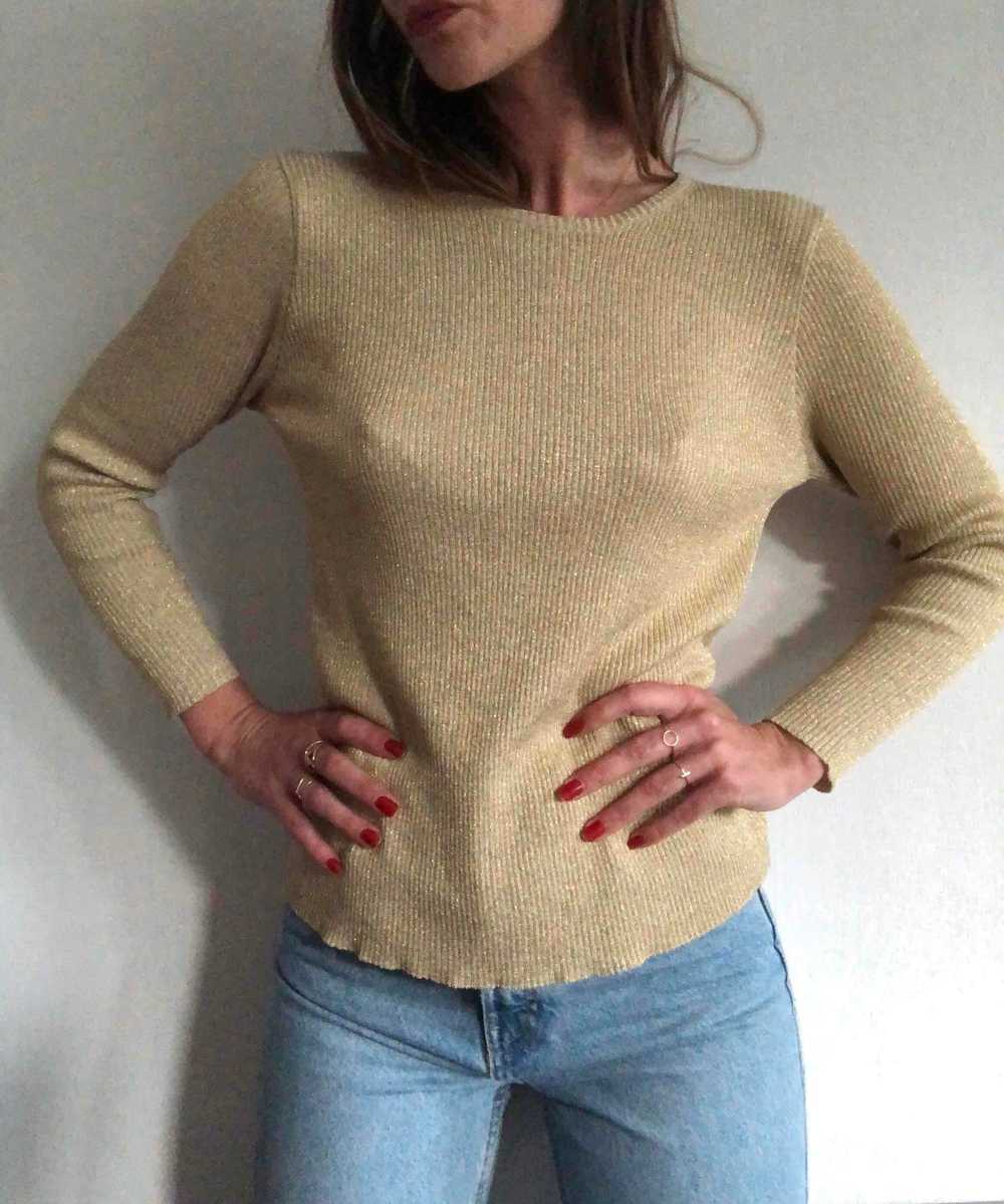 Fine ribbed sweater - Fine ribbed sweater with lo… - image 8