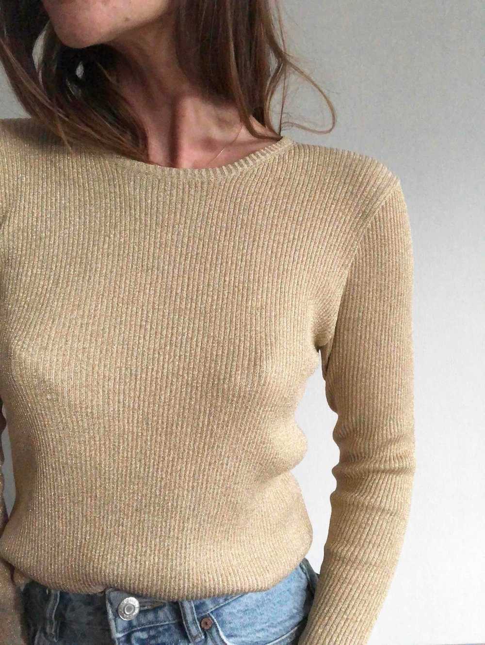 Fine ribbed sweater - Fine ribbed sweater with lo… - image 9