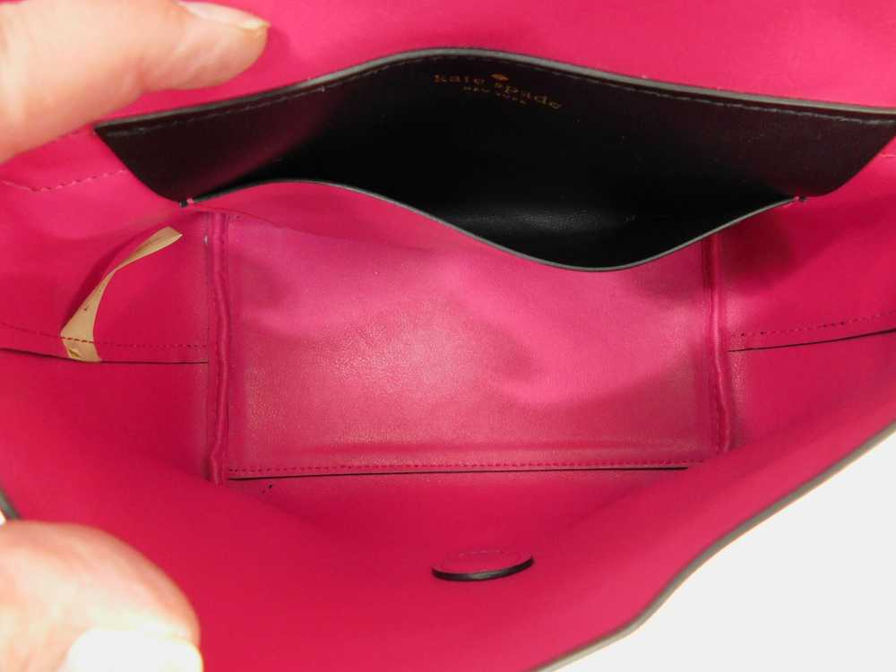 Kate Spade Black Handbag With Pink Lining - image 8