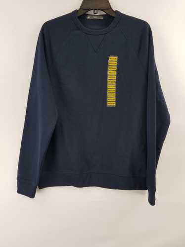 French Terry Men Blue Crewneck Sweater M - image 1