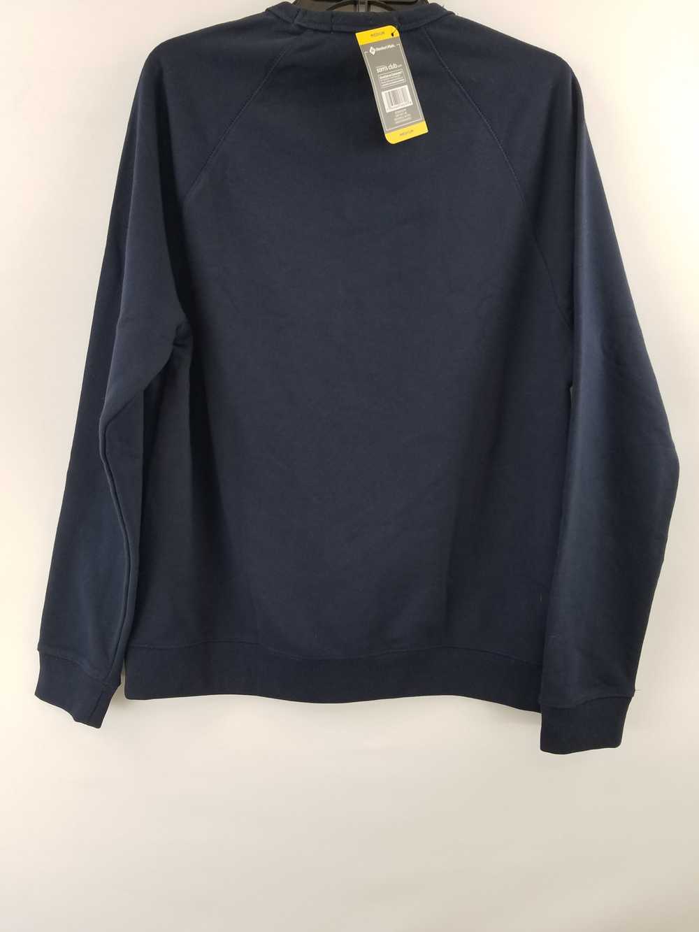 French Terry Men Blue Crewneck Sweater M - image 2