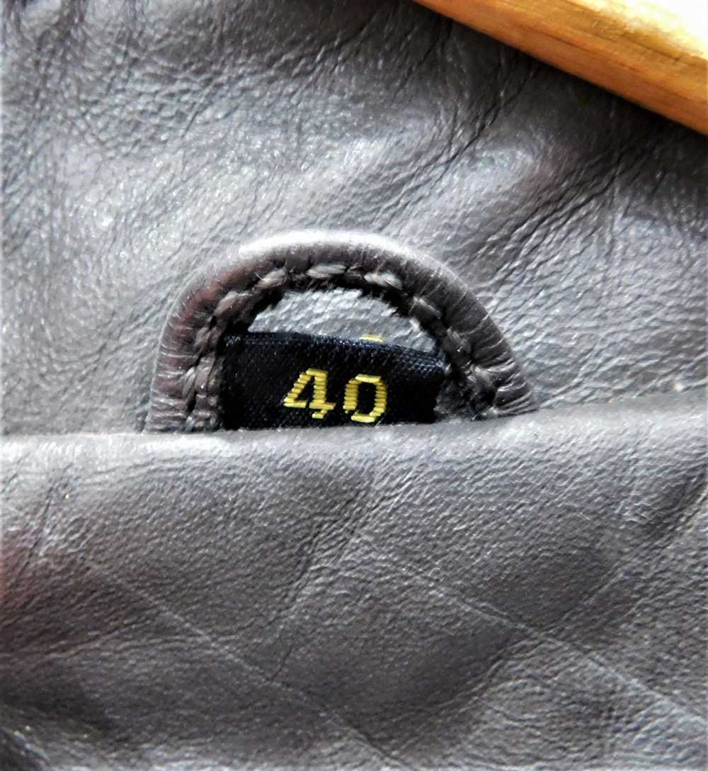 The Leather Warehouse Vintage Gray Leather Button… - image 5