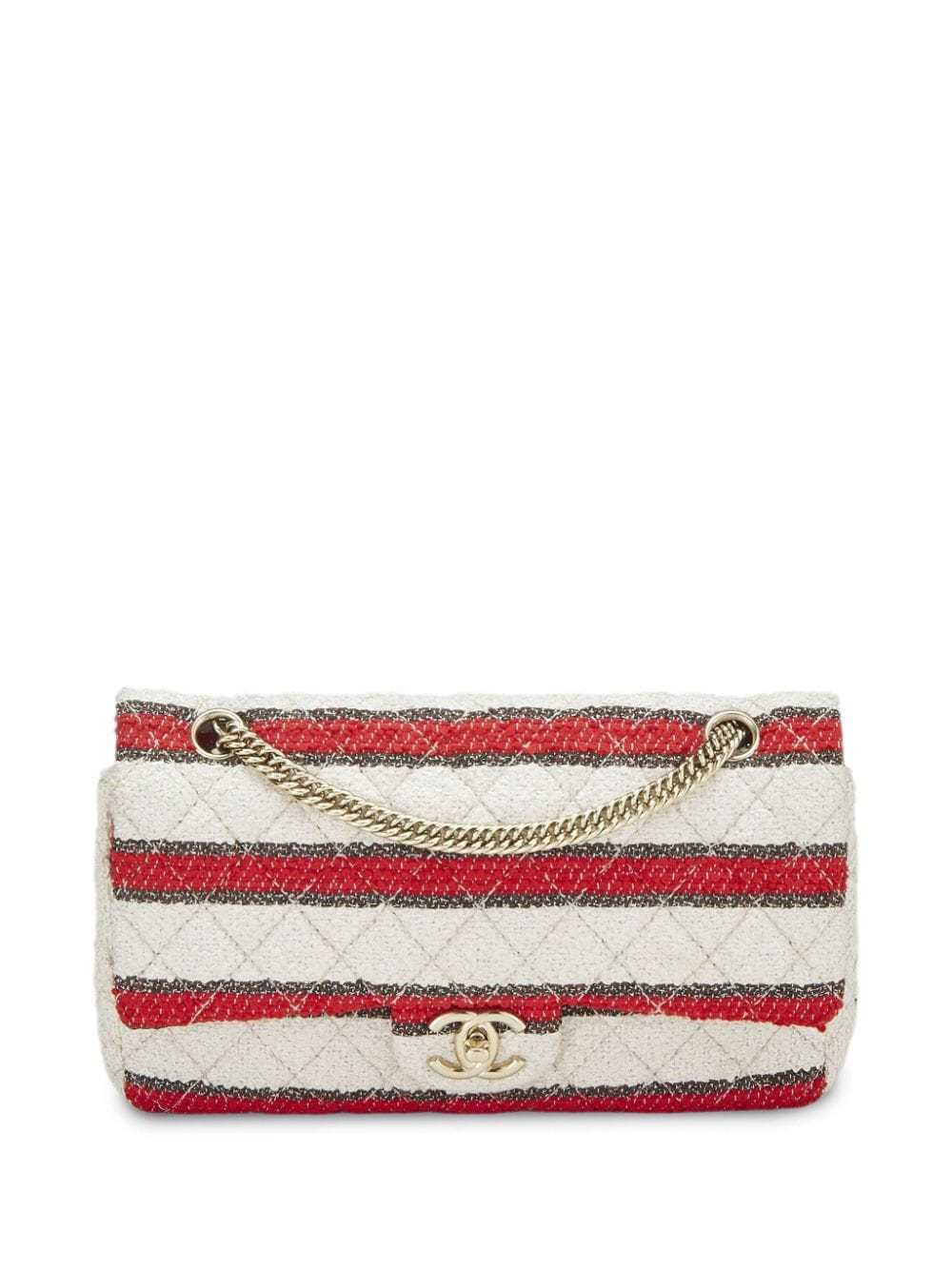 CHANEL Pre-Owned 2009 Classic Flap striped should… - image 1