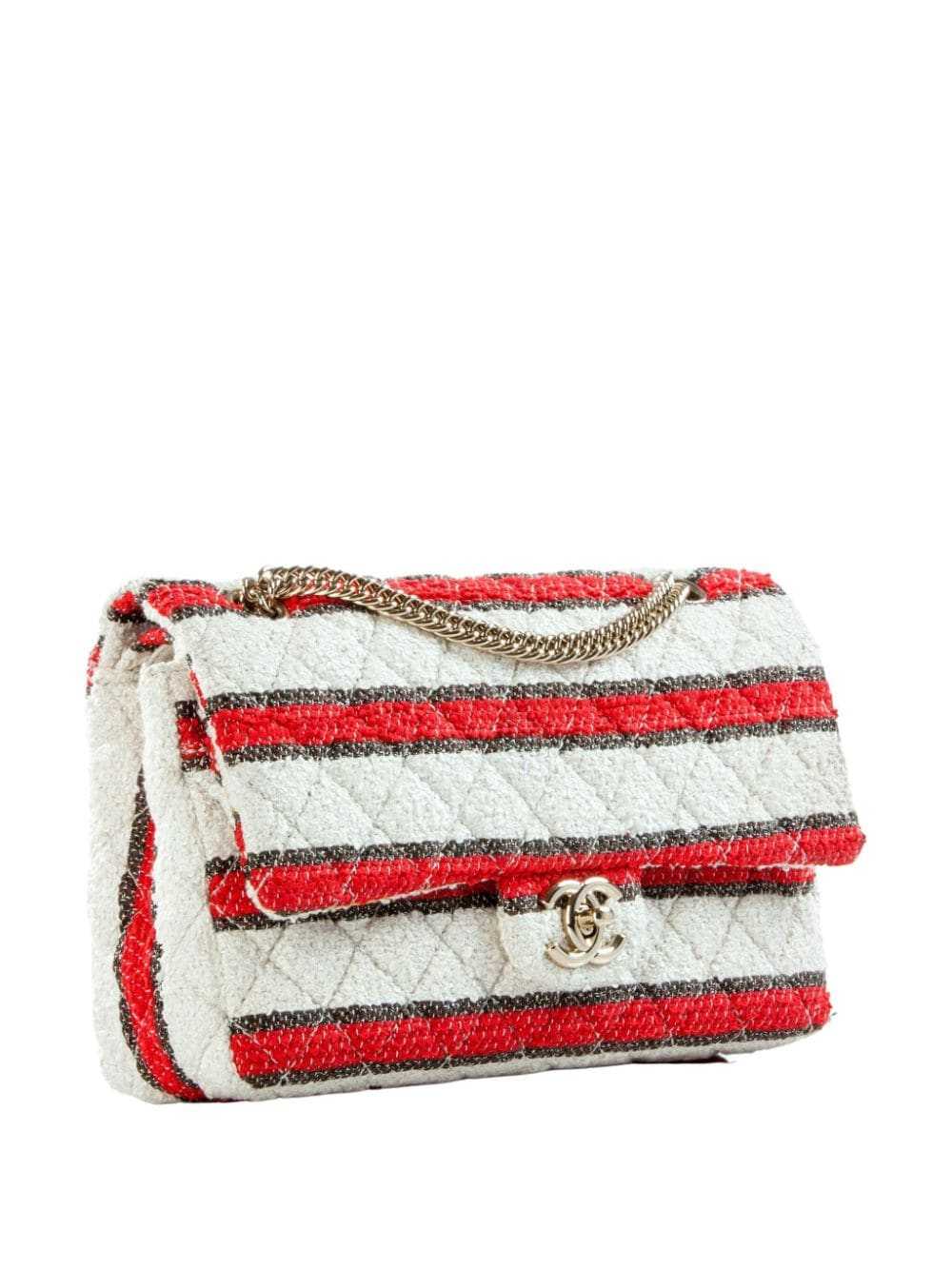 CHANEL Pre-Owned 2009 Classic Flap striped should… - image 3