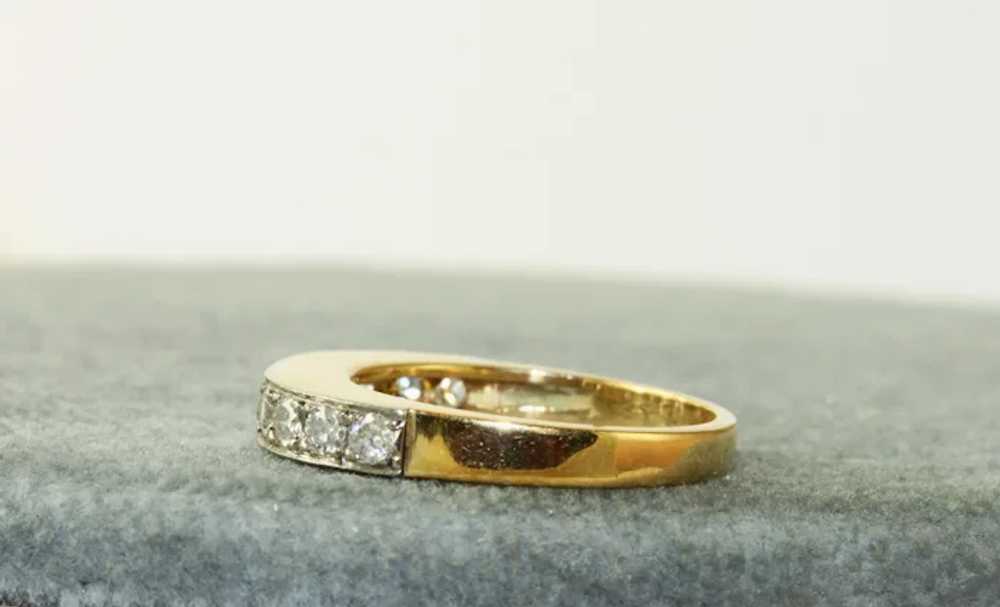 18K 0.88 CT Retro Diamond Band - image 4