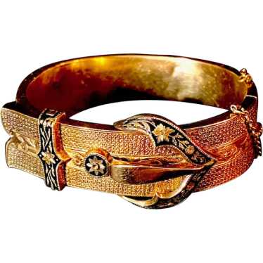 Lovely antique buckle bracelet 14k