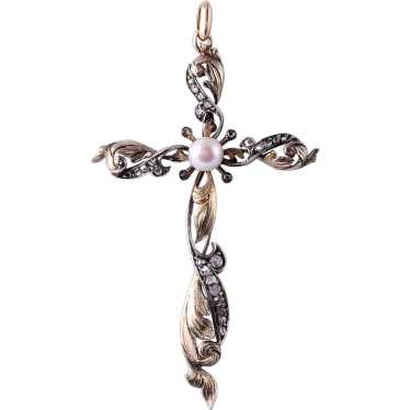 Diamond cross pendant art - Gem