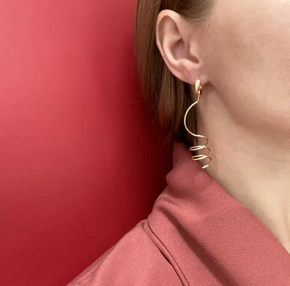 Unusual fancy party earrings, cool unmatched earr… - image 2