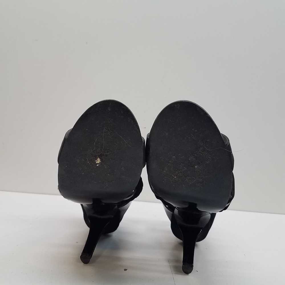 BEBE Black Suede Leather Ankle Zip Strap Sandal P… - image 5