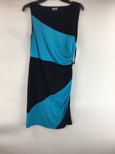 Musette Sleeveless Dress Navy Turquoise Size 10