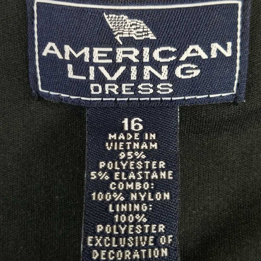 American Living Women Black Long Sleeve Dress Mid… - image 4
