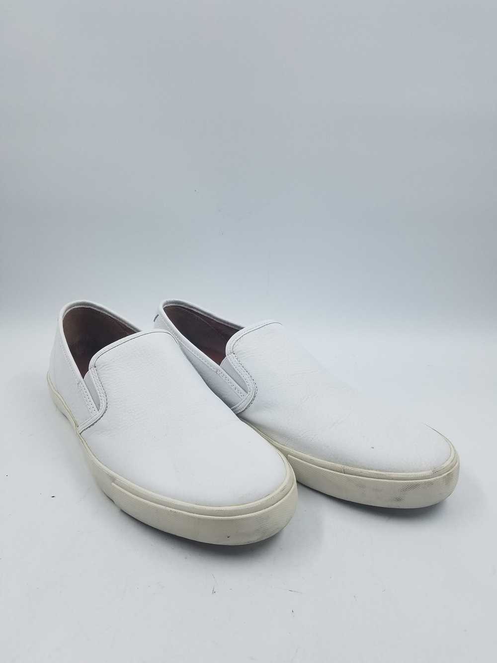 Frye White Leather Slip-On Sneakers Men's 12 - image 3