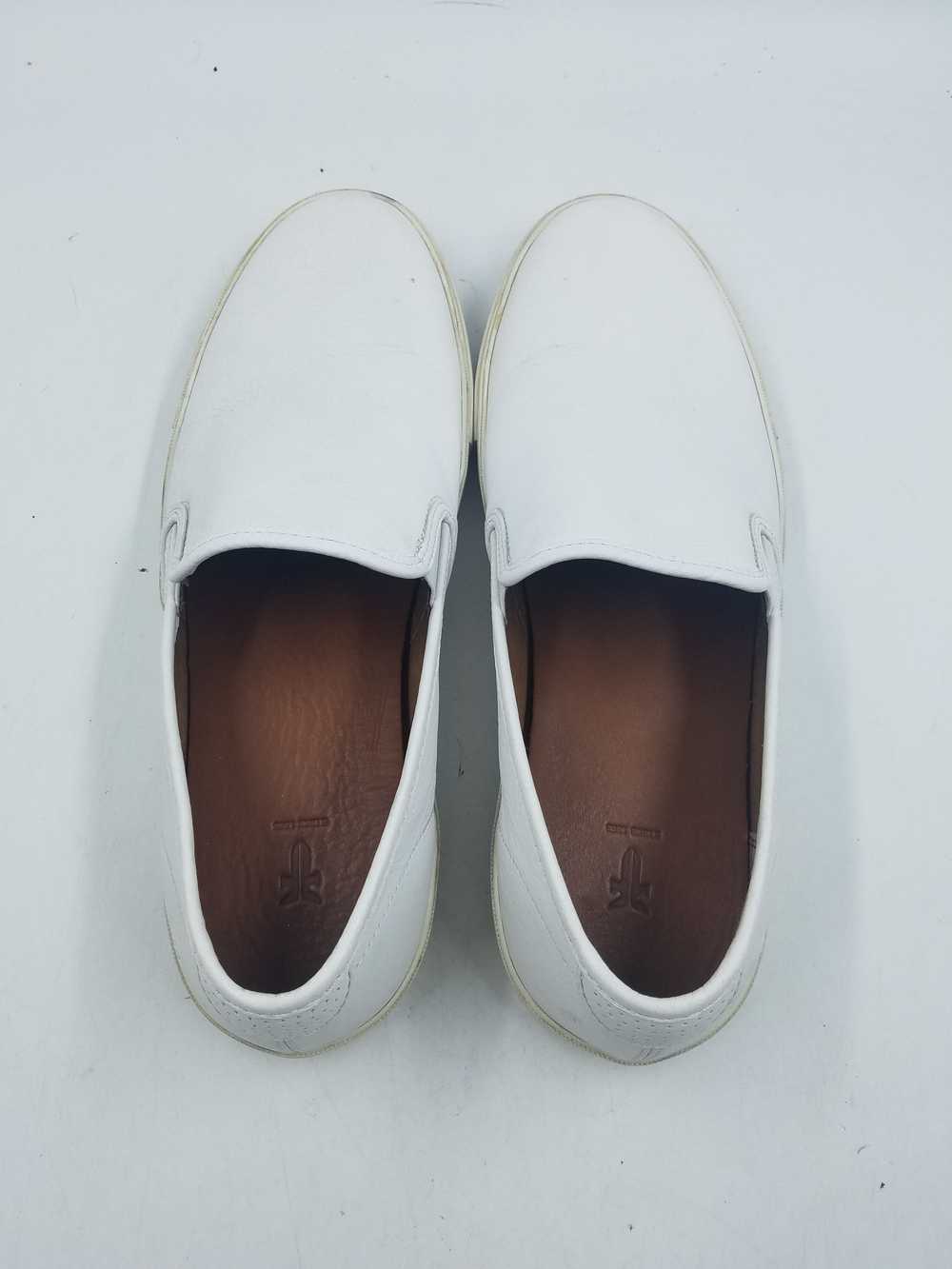Frye White Leather Slip-On Sneakers Men's 12 - image 6
