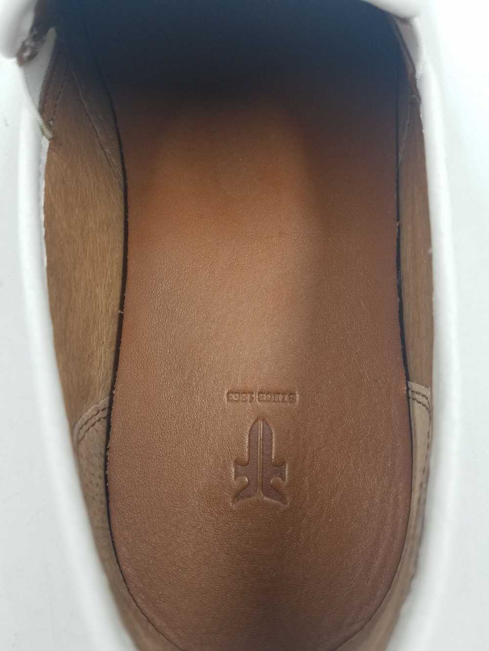 Frye White Leather Slip-On Sneakers Men's 12 - image 8