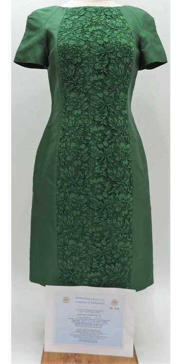 Valentino Emerald Green Lace Embroidered Cotton S… - image 1