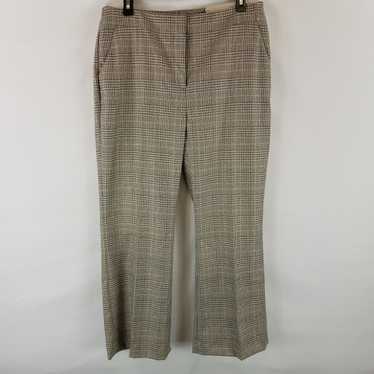 Chico's Chicos Women Tan Plaid Shimmer Trousers M… - image 1