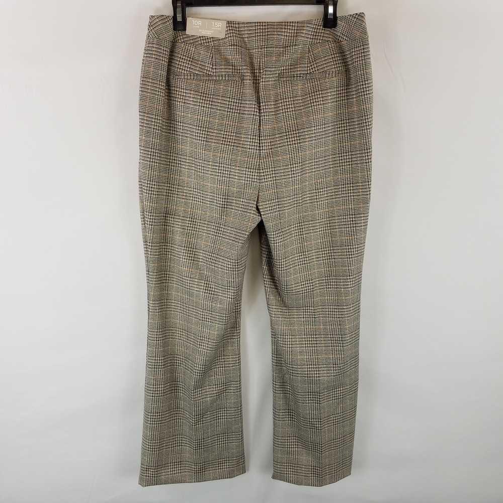 Chico's Chicos Women Tan Plaid Shimmer Trousers M… - image 2
