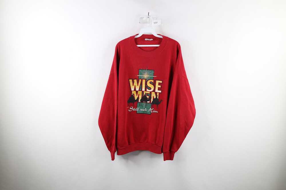 Vintage Vintage 90s Wise Men Jesus Crewneck Sweat… - image 1