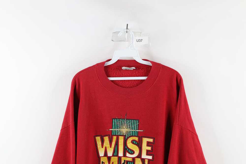 Vintage Vintage 90s Wise Men Jesus Crewneck Sweat… - image 2