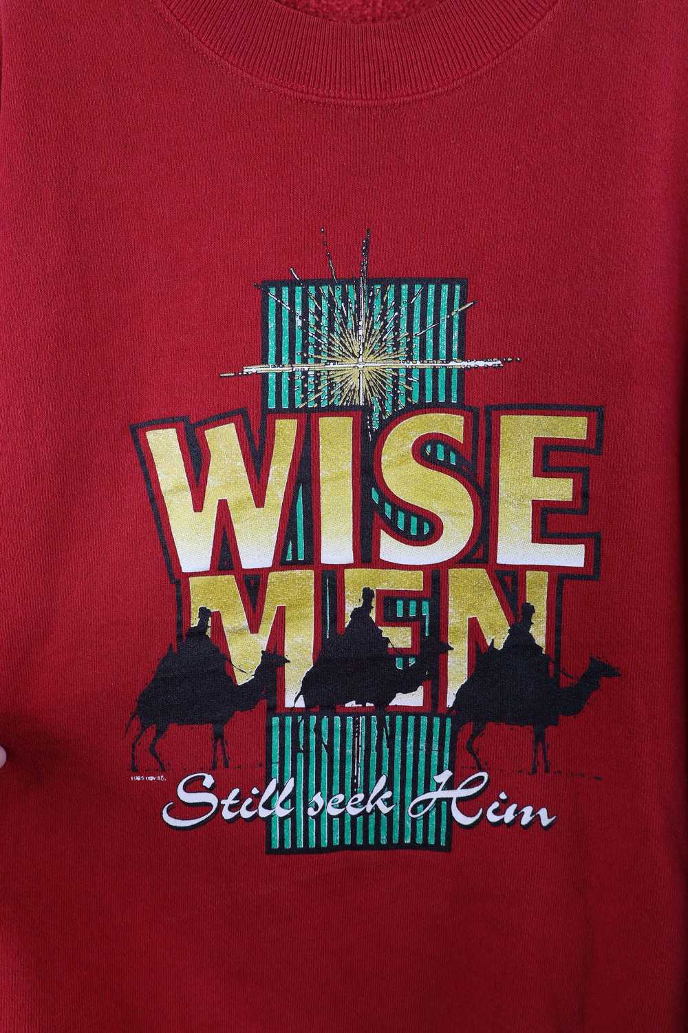 Vintage Vintage 90s Wise Men Jesus Crewneck Sweat… - image 4