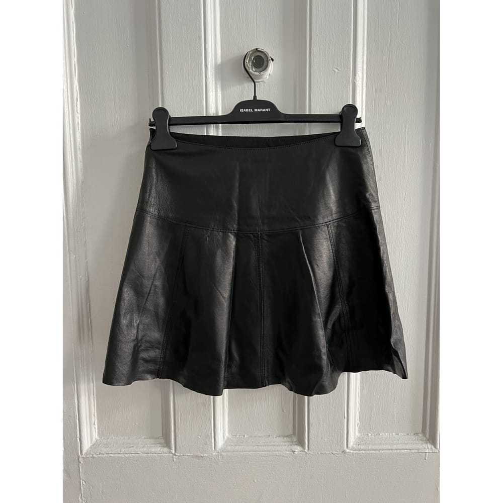 Club Monaco Leather mini skirt - image 2