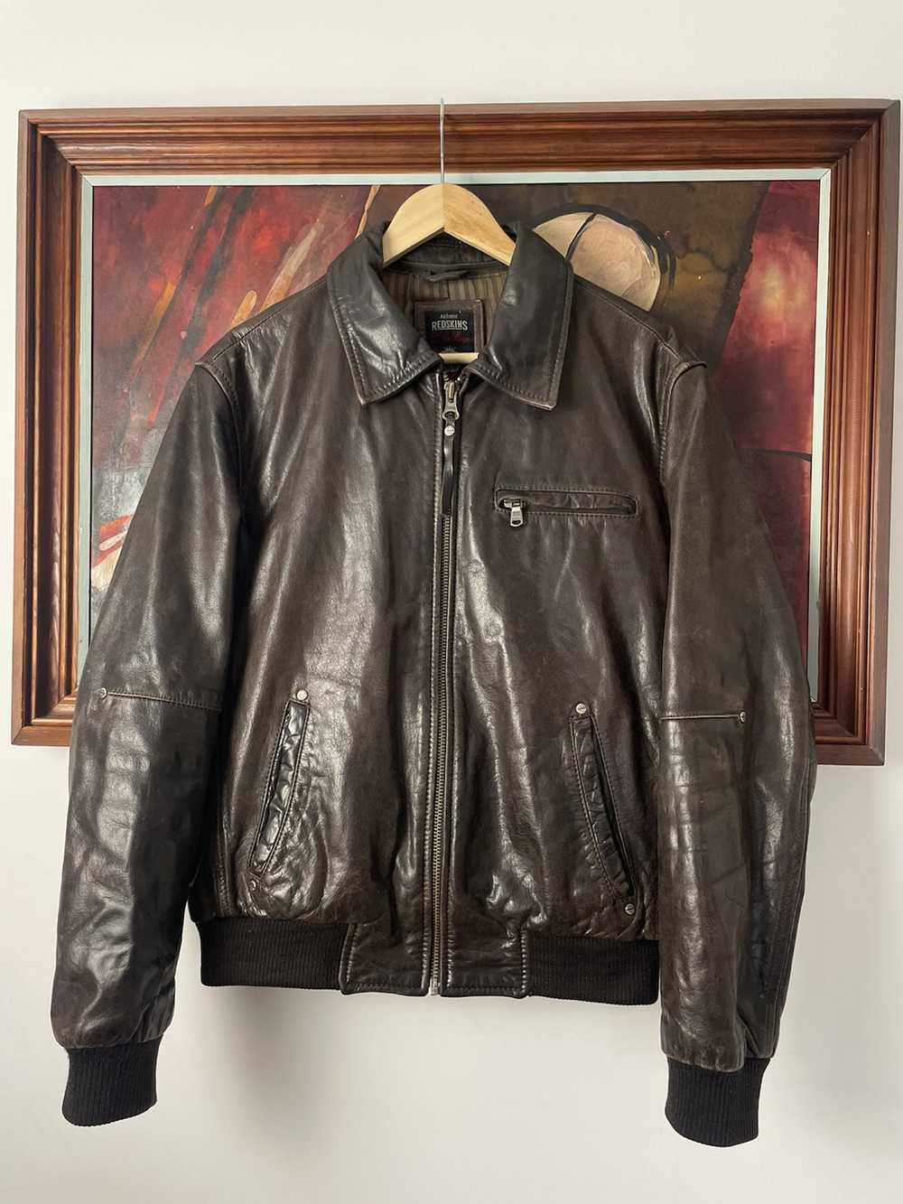 Leather Jacket × Redskins × Vintage Vintage Y2k R… - image 1