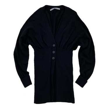 alexanderwang cropped cardigan in soft wool cashmere CHARCOAL MELANGE -  alexanderwang® IT