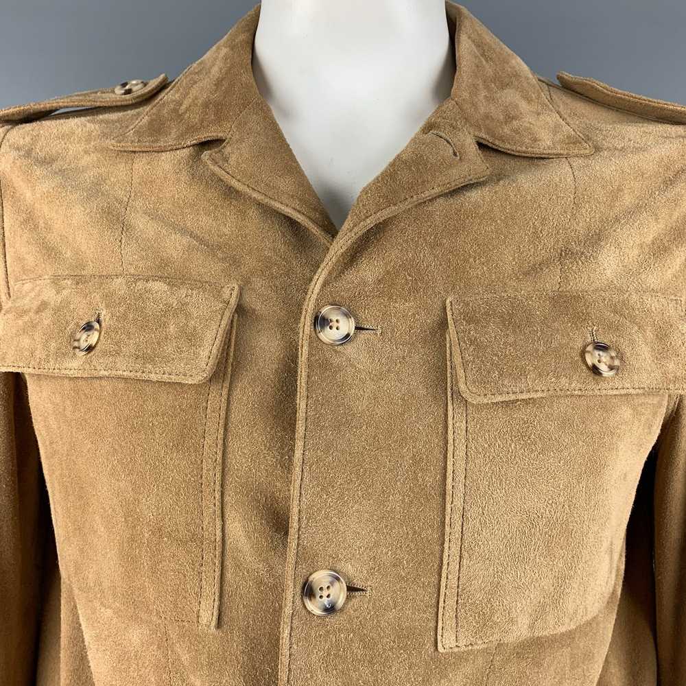 Simon Spurr Camel Suede Epaulettes Jacket - image 2