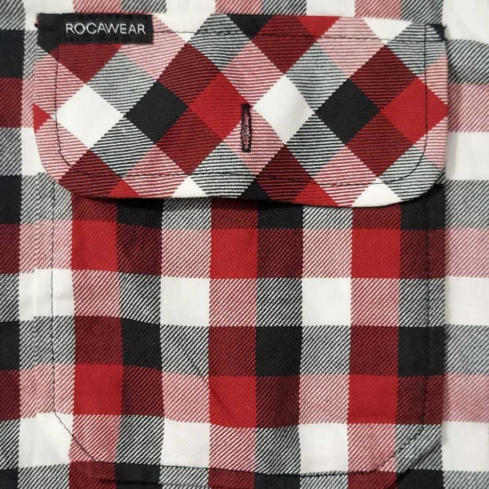 Rocawear Rocawear Shirt Mens XL Button Up Plaid C… - image 4