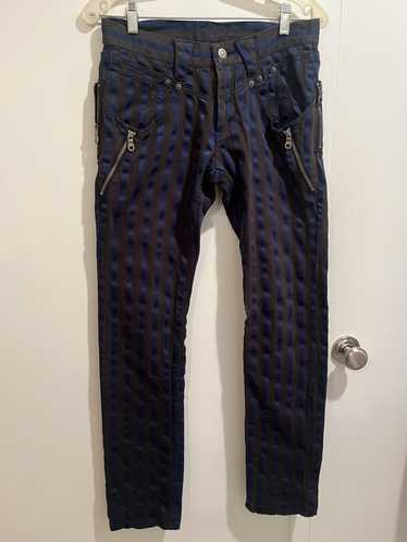 PPFM PPFM Black and blue pinstripe jeans