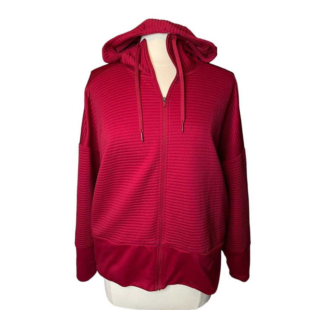 Nike Nike Dri Fit Hoodie Jacket Full Zip Red Ribb… - image 3
