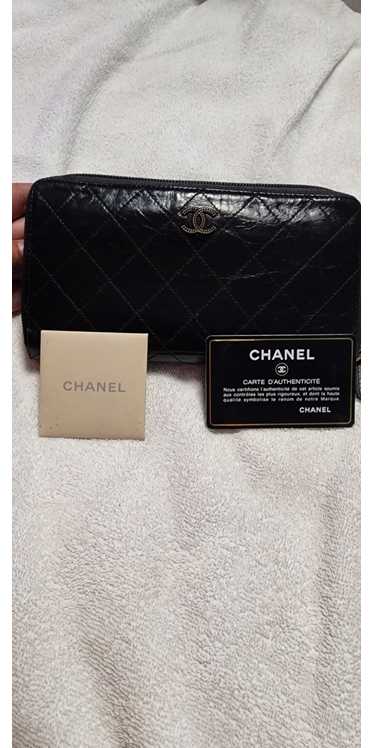 Chanel CC Mark Leather Diamond Stitches Wallet